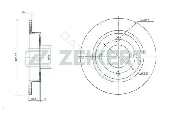 Тормозные диски ZEKKERT BS-5187