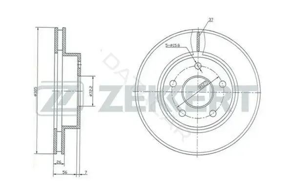 Тормозные диски ZEKKERT BS-5192