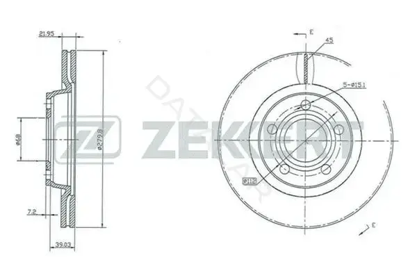Тормозные диски ZEKKERT BS-5195