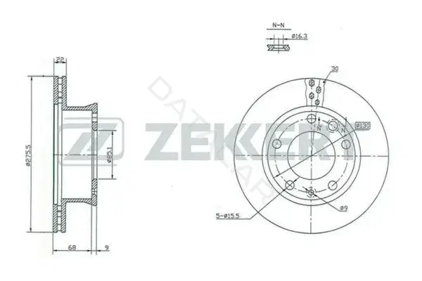Тормозные диски ZEKKERT BS-5199