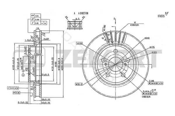 Тормозные диски ZEKKERT BS-5205
