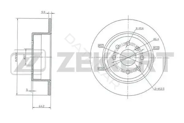 Тормозные диски ZEKKERT BS-5217