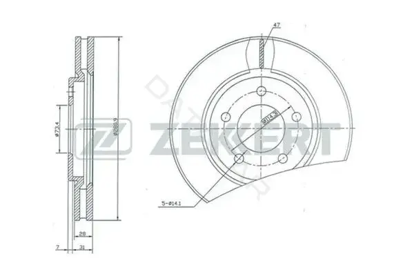 Тормозные диски ZEKKERT BS-5221