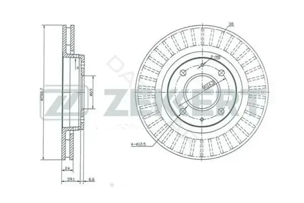 Тормозные диски ZEKKERT BS-5226
