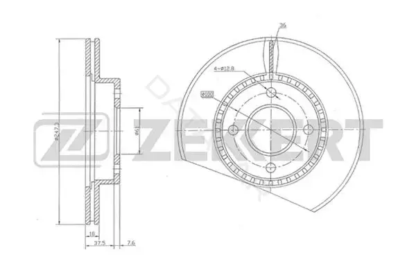 Тормозные диски ZEKKERT BS-5227