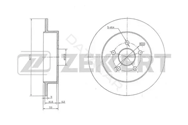 Тормозные диски ZEKKERT BS-5240