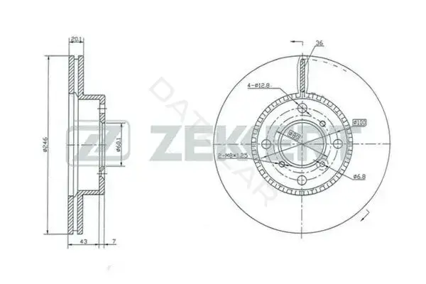 Тормозные диски ZEKKERT BS-5241