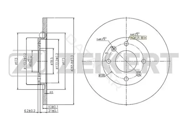 Тормозные диски ZEKKERT BS-5249
