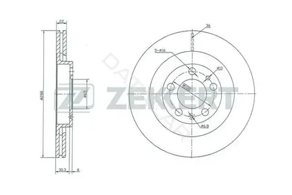 Тормозные диски ZEKKERT BS-5251