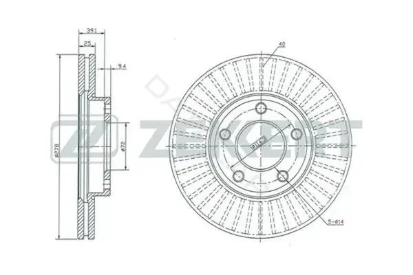 Тормозные диски ZEKKERT BS-5252