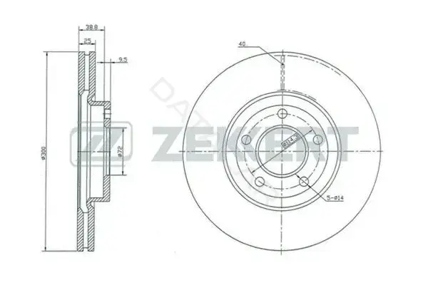 Тормозные диски ZEKKERT BS-5253