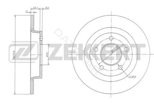 Тормозные диски ZEKKERT BS-5254