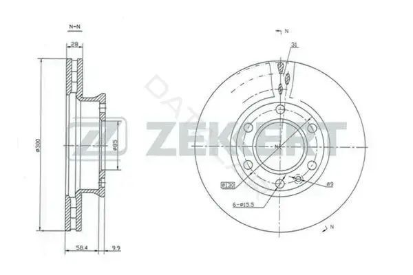Тормозные диски ZEKKERT BS-5256