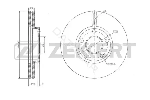 Тормозные диски ZEKKERT BS-5257