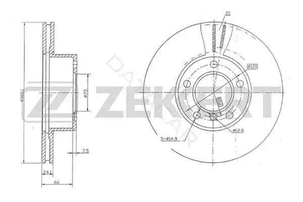 Тормозные диски ZEKKERT BS-5258
