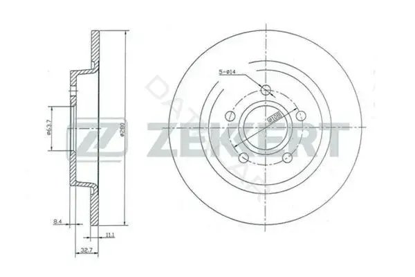 Тормозные диски ZEKKERT BS-5265