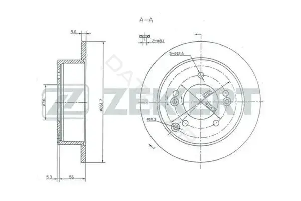 Тормозные диски ZEKKERT BS-5273