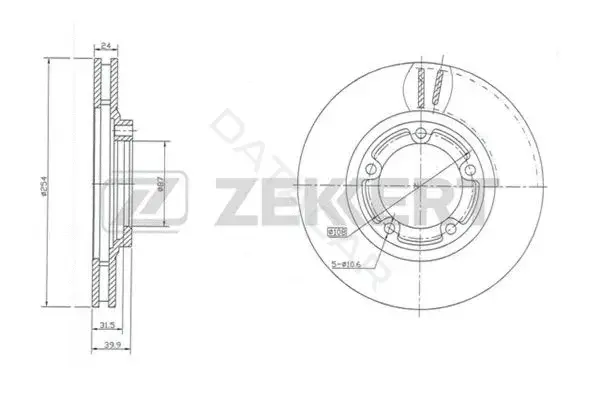 Тормозные диски ZEKKERT BS-5281