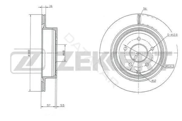 Тормозные диски ZEKKERT BS-5287