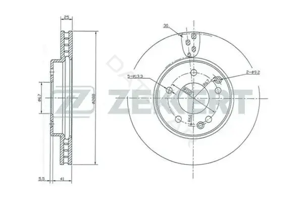 Тормозные диски ZEKKERT BS-5289