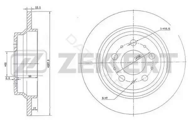 Тормозные диски ZEKKERT BS-5298