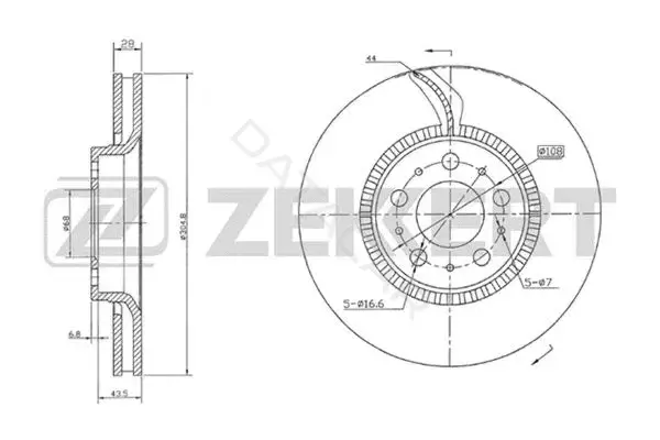 Тормозные диски ZEKKERT BS-5299
