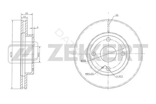 Тормозные диски ZEKKERT BS-5306