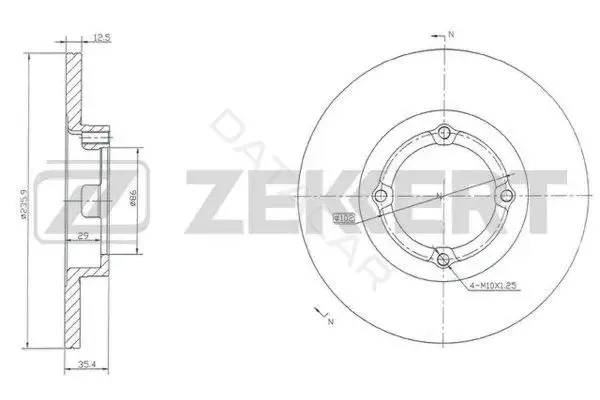 Тормозные диски ZEKKERT BS-5310