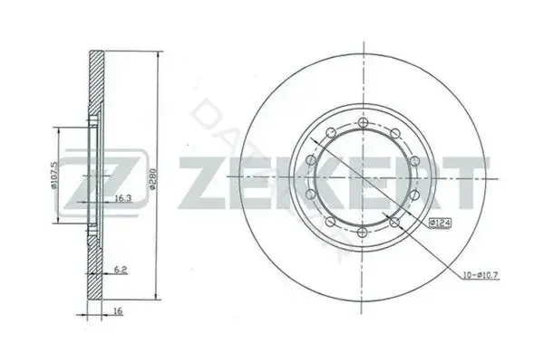 Тормозные диски ZEKKERT BS-5330