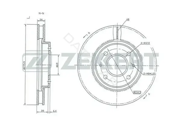 Тормозные диски ZEKKERT BS-5332