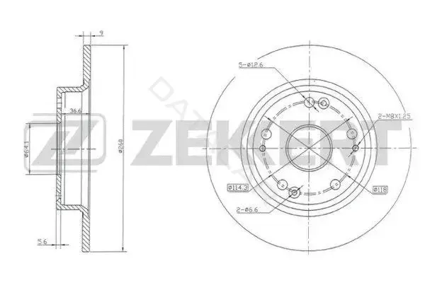 Тормозные диски ZEKKERT BS-5338
