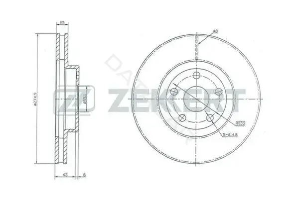 Тормозные диски ZEKKERT BS-5341