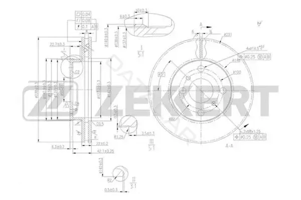 Тормозные диски ZEKKERT BS-5344