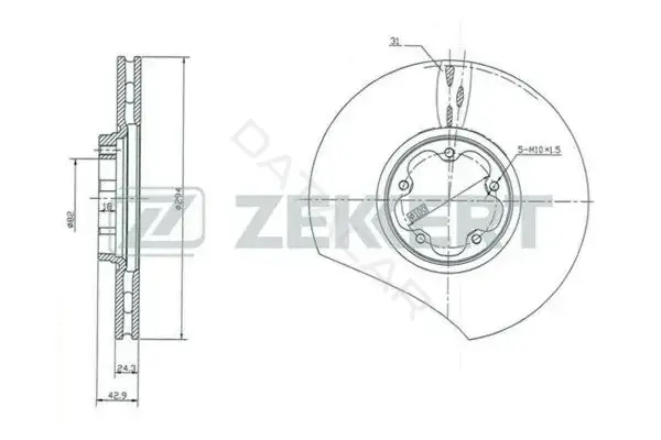 Тормозные диски ZEKKERT BS-5347