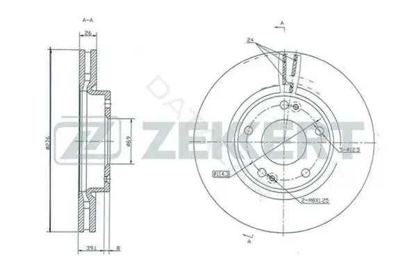 Тормозные диски ZEKKERT BS-5349