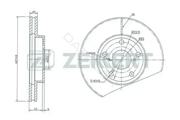 Тормозные диски ZEKKERT BS-5353