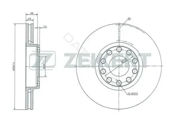 Тормозные диски ZEKKERT BS-5360