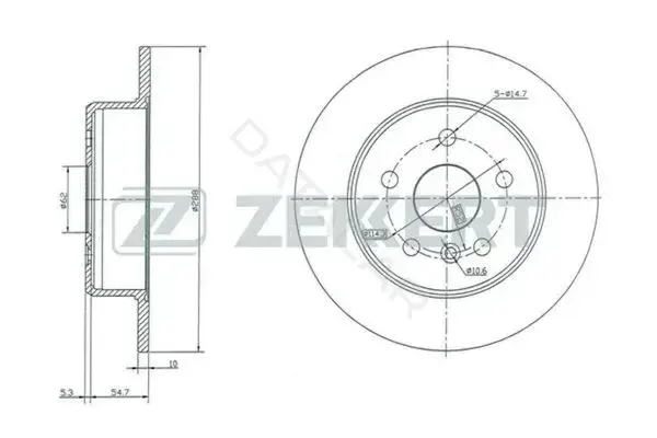 Тормозные диски ZEKKERT BS-5367