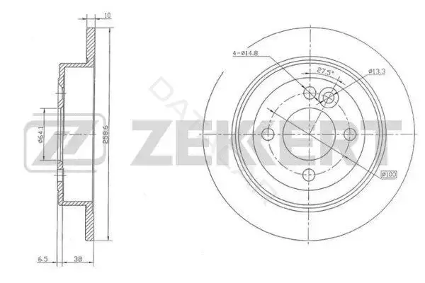 Тормозные диски ZEKKERT BS-5372