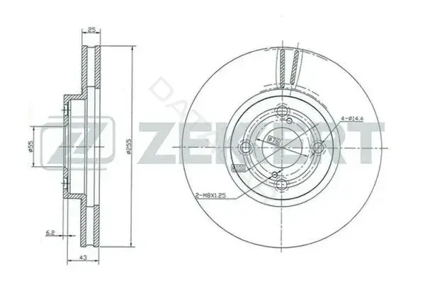 Тормозные диски ZEKKERT BS-5379