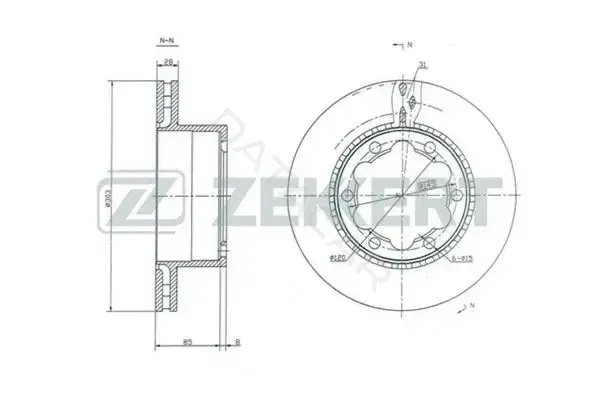 Тормозные диски ZEKKERT BS-5388