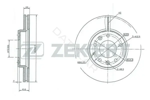 Тормозные диски ZEKKERT BS-5389