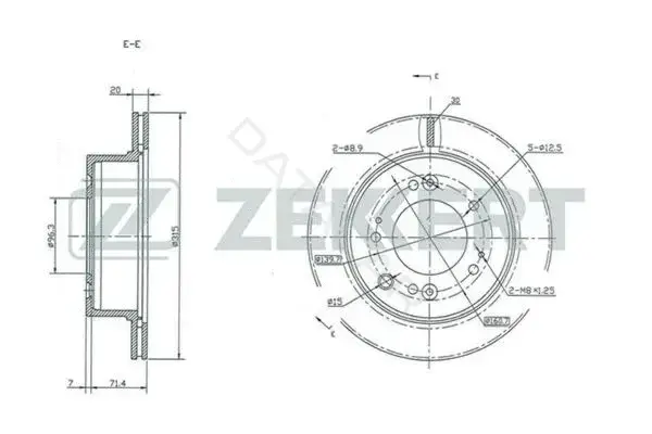Тормозные диски ZEKKERT BS-5393