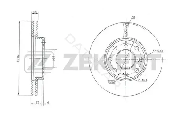Тормозные диски ZEKKERT BS-5395