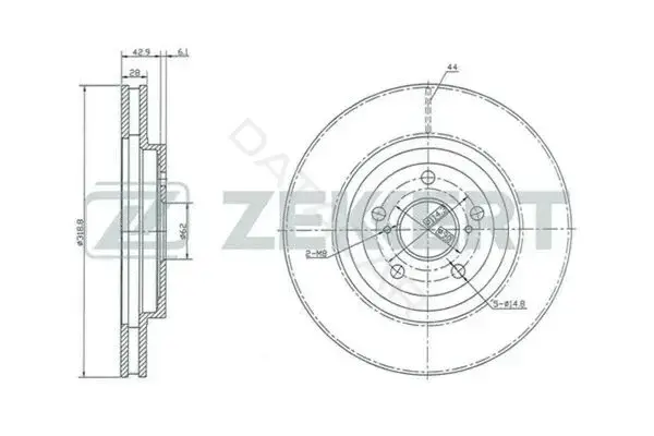 Тормозные диски ZEKKERT BS-5402