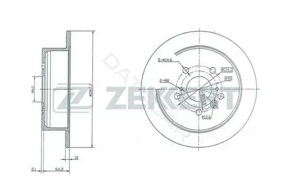 Тормозные диски ZEKKERT BS-5403