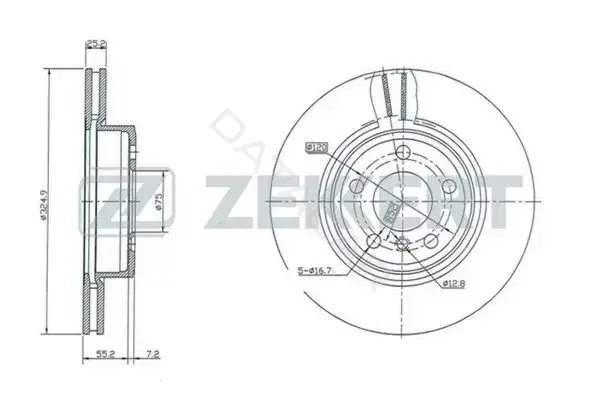 Тормозные диски ZEKKERT BS-5410