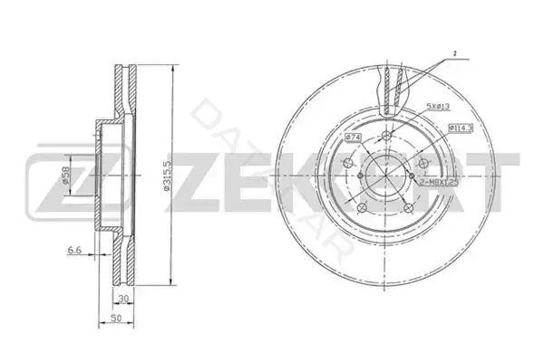 Тормозные диски ZEKKERT BS-5418