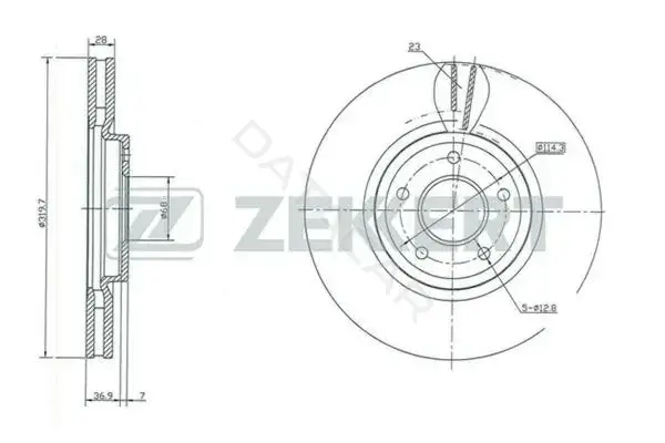 Тормозные диски ZEKKERT BS-5428