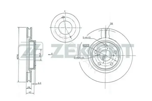Тормозные диски ZEKKERT BS-5430